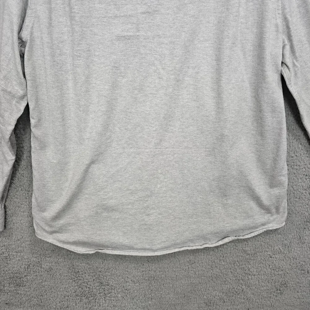 Polo Ralph Lauren Shirt Flannel Slim Fit Long Sleeve Herringbone Gray 2XL Pony